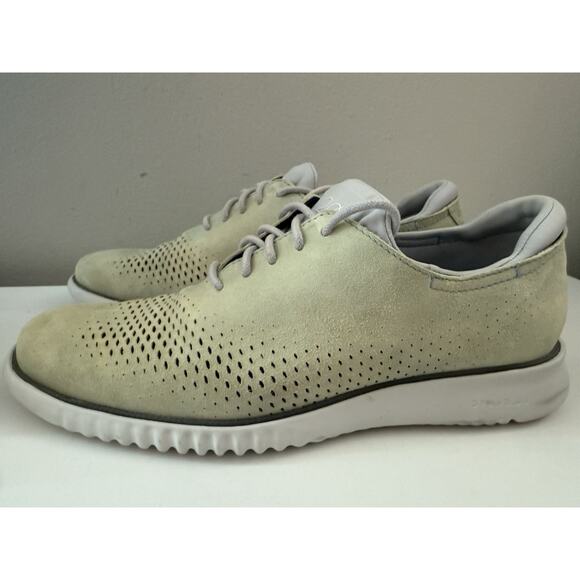 Cole Haan ØriginalGrand Laser Cut Suede Oxford Sneakers Men’s Size 9 Beige Gray main image 9